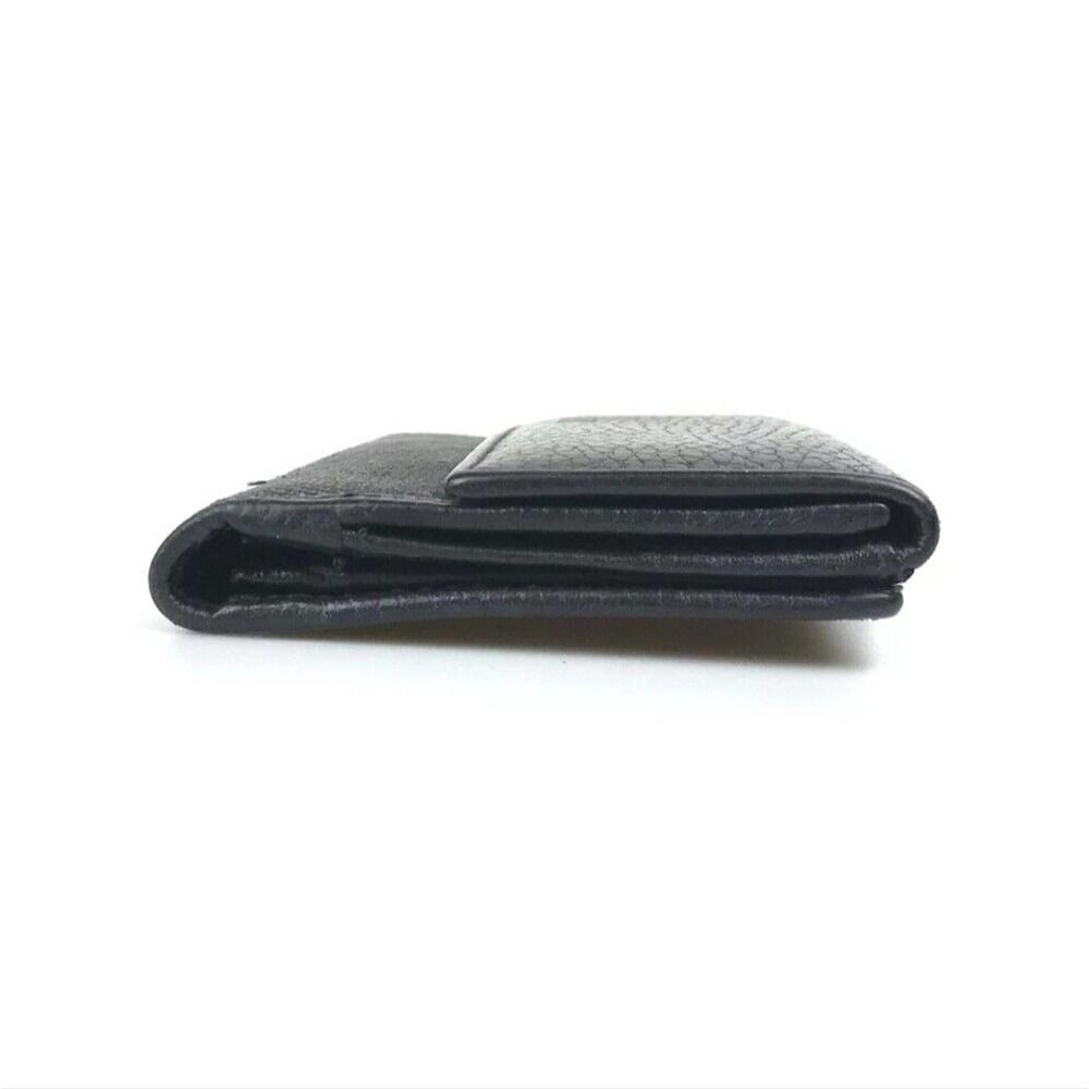 GUCCI WALLET BI FOLD 143389 0959 GG CANVAS Black Leather Authentic - Picture 7 of 11